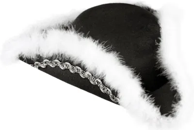 Produktbild von O28086-25-59-60 schwarz mit Silberborte Damen-Herren Funkenhut Gr.59-60
