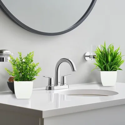 Produktbild von Mini Kunstpflanzen Set - 4 Stück Realistische Kunstpflanzen für Zuhause und Büro Dekoration
