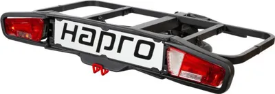 Produktbild von Hapro Boxer Transportplattform für Anhängerkupplung mit Premium-Grip-Schnellbefestigung und einklappbarer Beleuchtung