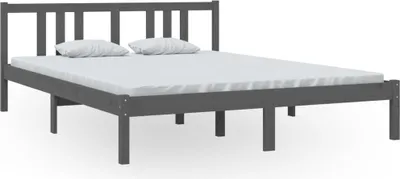 Obrázek produktu pro vidaXL Postel z masivu šedá 150x200 cm