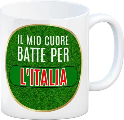 Produktbild von Il mio cuore batte per L'Italia Tazza in ceramica Kaffeebecher Italien
