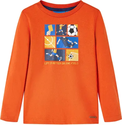 Image de T-shirt enfants à manches longues orange 104