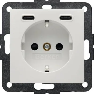 Immagine prodotto di Presa Berker SCHUKO/USB CC 48158989 20 W PD S1 pw gl