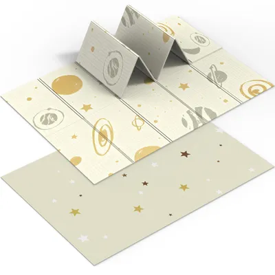 Produktbild von Arvioo Krabbelmatte Baby Spielmatte, Doppelseitige Faltbar, Spielteppich Kinder Teppich für Mädchen und Junge, Rutschfester Krabbeldecke, 180x120x1cm