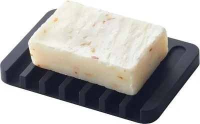 Produktbild von Seifenschale, schwarz, Silikon, 11,5 x 8 x 1 cm