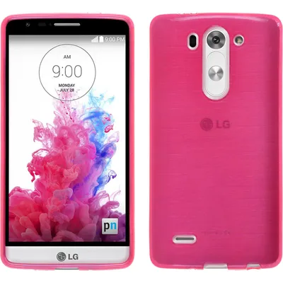Produktbild von PhoneNatic Case kompatibel mit LG G3 S - pink Silikon Hülle brushed + 2 Schutzfolien