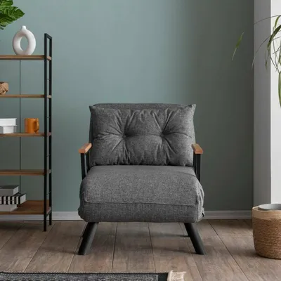 Immagine prodotto di Keoni - Poltrona, 60x78x78h cm Grigio Scuro, Reclinabile