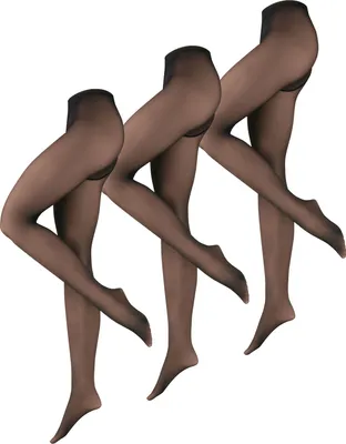 Produktbild von NUR DIE Damen Feinstrumpfhose 3-Pack Warm & Transparent 50 DEN - schwarz - Größe 40-44