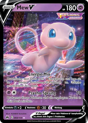 Produktbild von Mew V Schwert & Schild Zenit der Könige 60/159 Sammelkarten Pokemon Einzelkarten