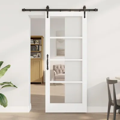 Produktbild von Desgin Schiebetür mit Beschlagsatz 'ORKDAL'Weiß 83x202 cm - Haustüren 3332446