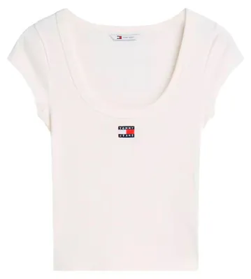 Produktbild von TOMMY JEANS DW0DW22793 SLIM RIB BADGE Weiß