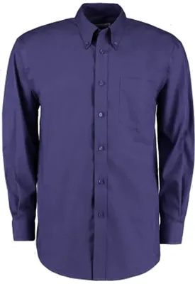 Produktbild von Kustom Kit Herren Langarm Oxford Arbeits Shirt RW6332 (58-59cm) (Navy)
