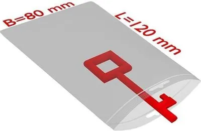 Image de Sachet à fermeture à pression avec perforation européenne dimensions 80x120mm épaisseur 50µ PE transparent