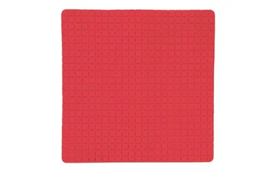 Image de MSV Premium Tapis de douche Tapis de bain antibactérien antidérapant avec ventouses - rouge - env. 54 x 54 cm - odeur de rose - lavable à 60° degrés