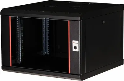 Zdjęcie produktu dla Equip EPM-07-6060-B-CBAA, Szafa wisząca, 7U, Zamek, Relingi, 18 kg, Czarny