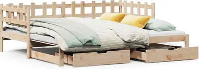 Immagine prodotto di vidaXL Letto da giorno allungabile con cassetti senza materasso 80x200 cm