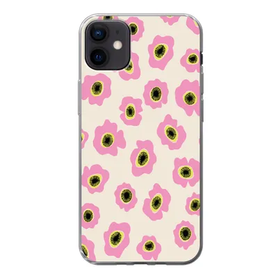 Produktbild von MuchoWow® Handyhülle Schutzhülle Hülle für iPhone 12 mini Blume - Muster - Abstrakt Silikon Softcase Handy Hülle - Bild - Geburtstag Teenager