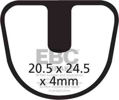 Zdjęcie produktu dla CFA392 - Klocki hamulcowe rowerowe (organiczne) EBC Brakes
