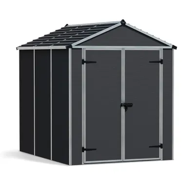 Produktbild von Palram - Canopia Kunststoff Gerätehaus Rubicon 68 Dunkelgrau 229x185x217 cm