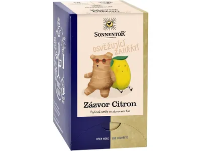 Produktbild von Sonnentor Ingwer Zitrone, 18 x 1.8 g, Kräutertee, 32,4 g, Ingwer, Zitrone, 1,8 g, 18 Stück(e), Papierschachtel
