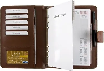 Produktbild von bind® 15601 Zeitplaner  - A5, NappaKunstleder, braun