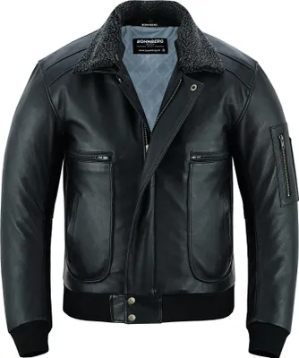 Produktbild von Bohmberg „Spitfire“ Herren Pilotjacke aus Echtleder im Vintage-Look Retro-Design - M