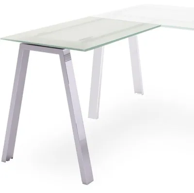 Produktbild von Anstelltisch Blanca BxTxH 100x60x73cm Gestell verchromt Platte Glas satiniert