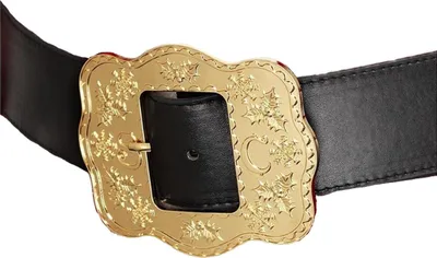 Obrázek produktu pro Smiffys - Pásek ke kostýmu Otce Vánoc "Deluxe", vánoční design SM203 (jedna velikost) (černá/zlatá)