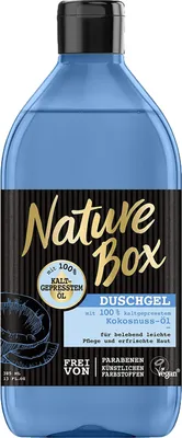 Produktbild von Nature Box, Duschgel mit Kokosnussöl, 385 ml