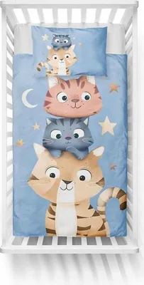 Produktbild von Bettwäsche, Kinderbettwäsche, Baumwolle 100x135 5514a Katzen