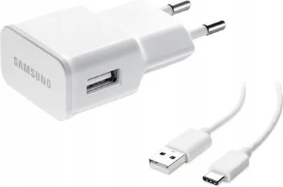 Image de Samsung TA200NBE Chargeur USB + Câble Type-C Blanc (Vrac)