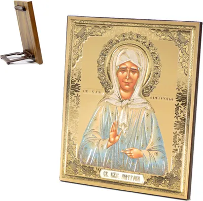 Produktbild von NKlaus Ikone Matrona Von Moskau Holz 15x18cm Heiligenbild Kunstbild 2033