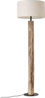 Produktbild von Lucande Stehleuchte Jorvan, creme, Eukalyptus, Leinen