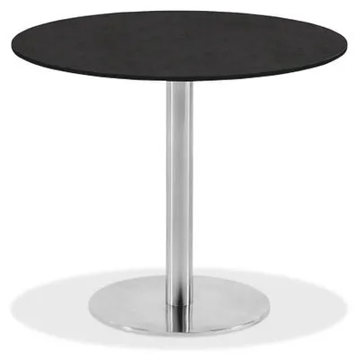 Produktbild von Gartentisch Bistrox 95 rund Tischplatte HPL Granit Gestell Edelstahl Gebürstet