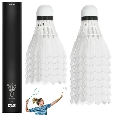 Productafbeelding van Elzusha - Badmintonshuttlecock voor Buiten, Set van 12 Stuks