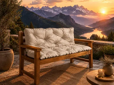 Produktbild von Best for Garden Sitzkissen mit Rückenteil für 2 Personen Bank Bankauflage 100x60x50 cm KOMPLETT in vielen Farben