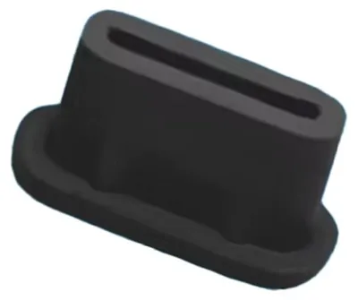Productafbeelding van Stofplug USB-C - Rubber - Geschikt voor oplaadpoorten Smartphone/Tablet/Laptop - Zwart