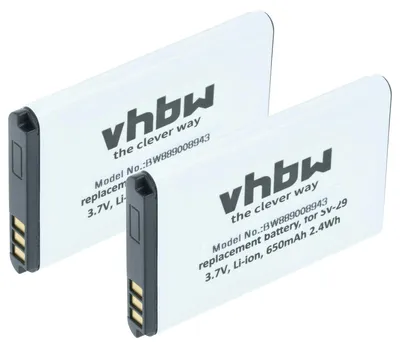 Produktbild von vhbw 2x Akku kompatibel mit Doro Primo 215, 405 Handy Smartphone Telefon (650 mAh, 3,7 V, Li-Ion)