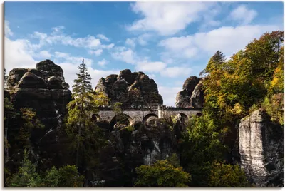 Produktbild von ARTland Leinwandbild Bastei in der Sächsische Schweiz Größe: 30x20 cm