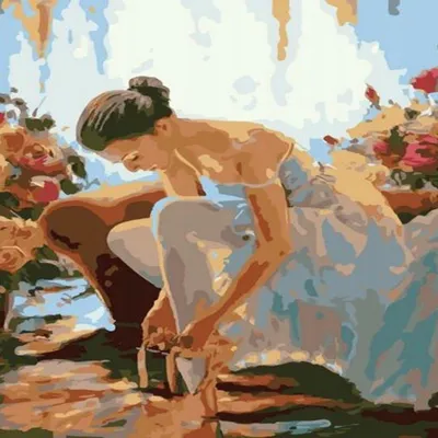 Obrázok produktu pre Obraz podľa čísel, baletka, 40x50 cm, s rámom