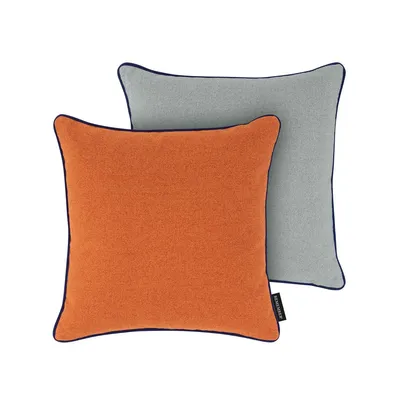 Produktbild von REMEMBER KO11, Grau, Orange, Quadratisch, Polyester, Zierkissen