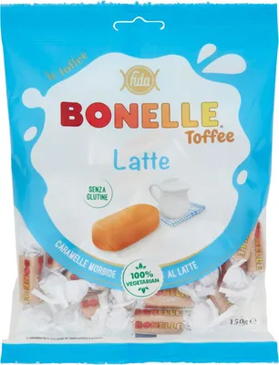 Produktbild von 6x Fida Bonelle Toffee Latte Caramelle Morbide al Latte Weiche Milchbonbons 150g