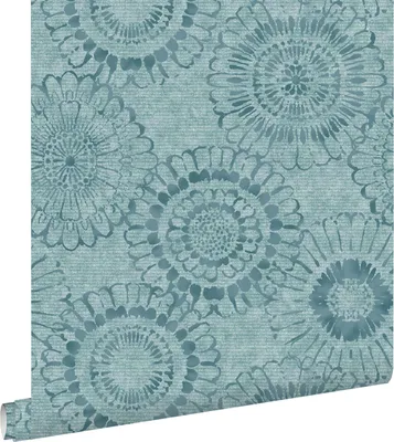 Immagine prodotto di ESTAhome carta da parati fiori verde acqua 53 cm x 10.05 m