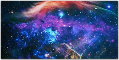 Produktbild von Coloray - Bild aus Glas - 120x60 cm - wanddekoration Küche glasblock mit bild Dekoration wohnzimmer gehärtetes Glas - Stern am Nachthimmel
