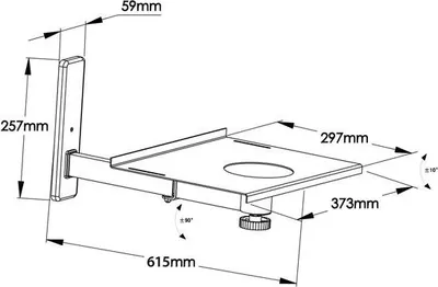 Produktbild von Famanu TV-Halterung bis 53 cm (21 Zoll), max. 35 kg, neigbar, schwenkbar, weiß