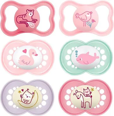 Immagine prodotto di Tettarella in silicone 16+ mesi, set misto giorno-notte per bambine
