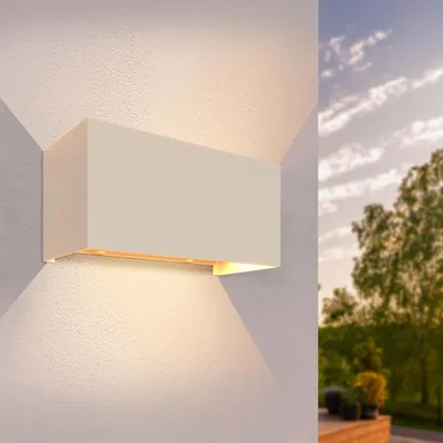 Produktbild von Ledvion LED Wandlampe Beige 9,5W Up Down IP54