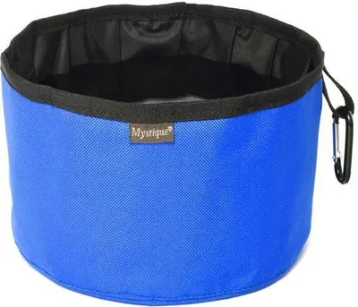 Produktbild von Mystique Reisetrinknapf Reisenapf mit Karabiner faltbar Faltnapf 2,0l blau