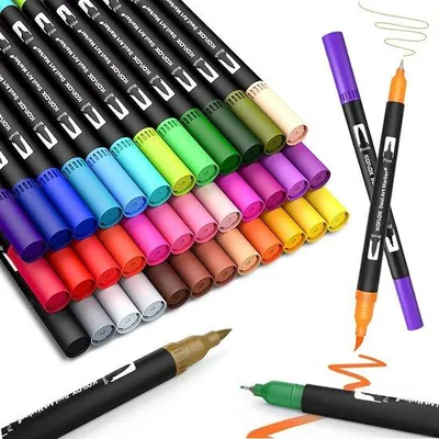 Produktbild von Famanu Pinselstift Set - 36 Farben mit Doppelspitze