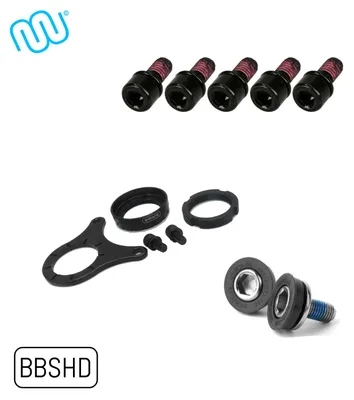 Produktbild von windmeile | Montageset Bafang BBSHD 68mm Befestigungsset Triangle Kurbel- u. Kettenblattschrauben, E-Bike, Elektro, Fahrrad, Pedelec
